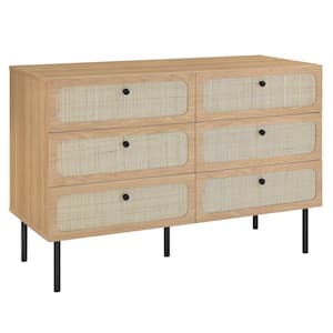 Chaucer 6-Drawer Compact Dresser in Oak