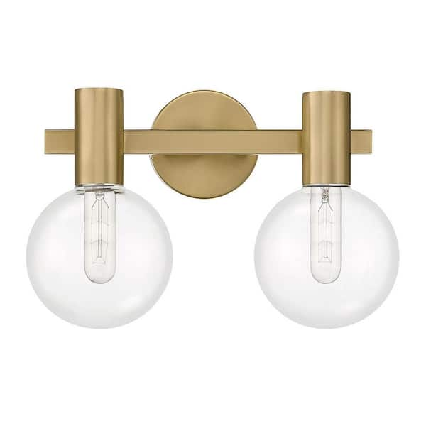 Warm brass store vanity light