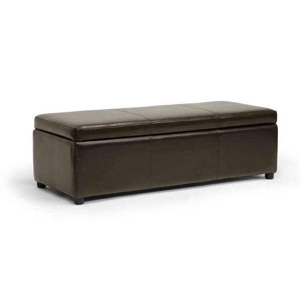 Baxton Studio Dennehy Dark Brown Storage Bench 28862 5140 HD The