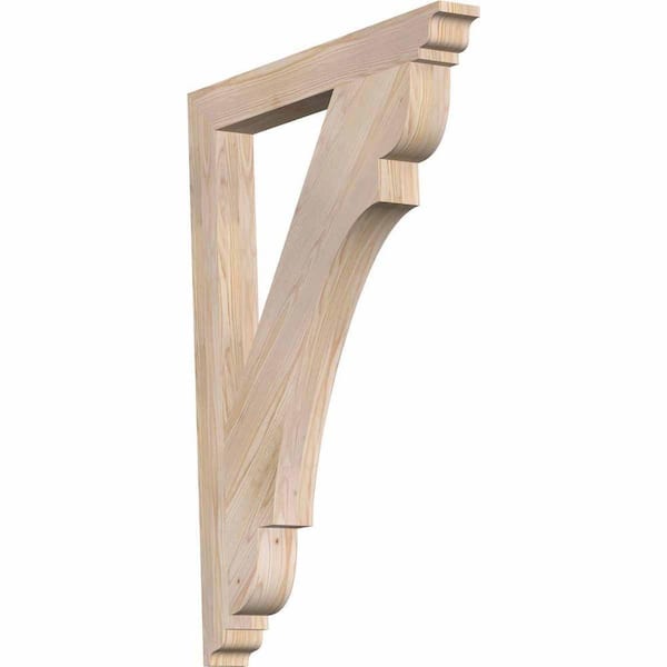 Ekena Millwork 3.5 in. x 44 in. x 32 in. Douglas Fir Olympic Traditional Smooth Bracket
