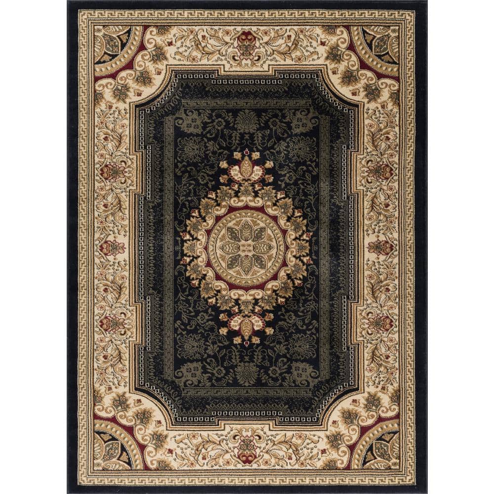 Sensation Oriental Black 5 ft. x 8 ft. Indoor Area Rug price history on PriceWatchPro