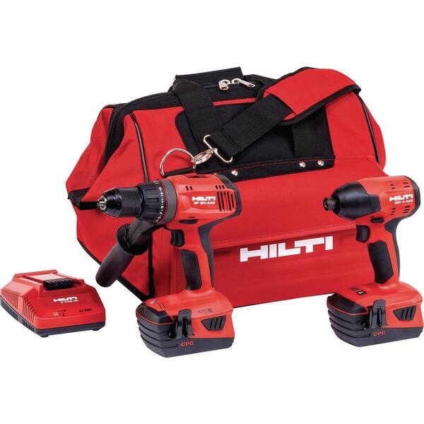 Hilti 22-Volt Lithium-Ion Keyless Chuck Cordless Hammer Drill Driver/Impact Driver Combo Kit with DC Car Charger (2-Tool)