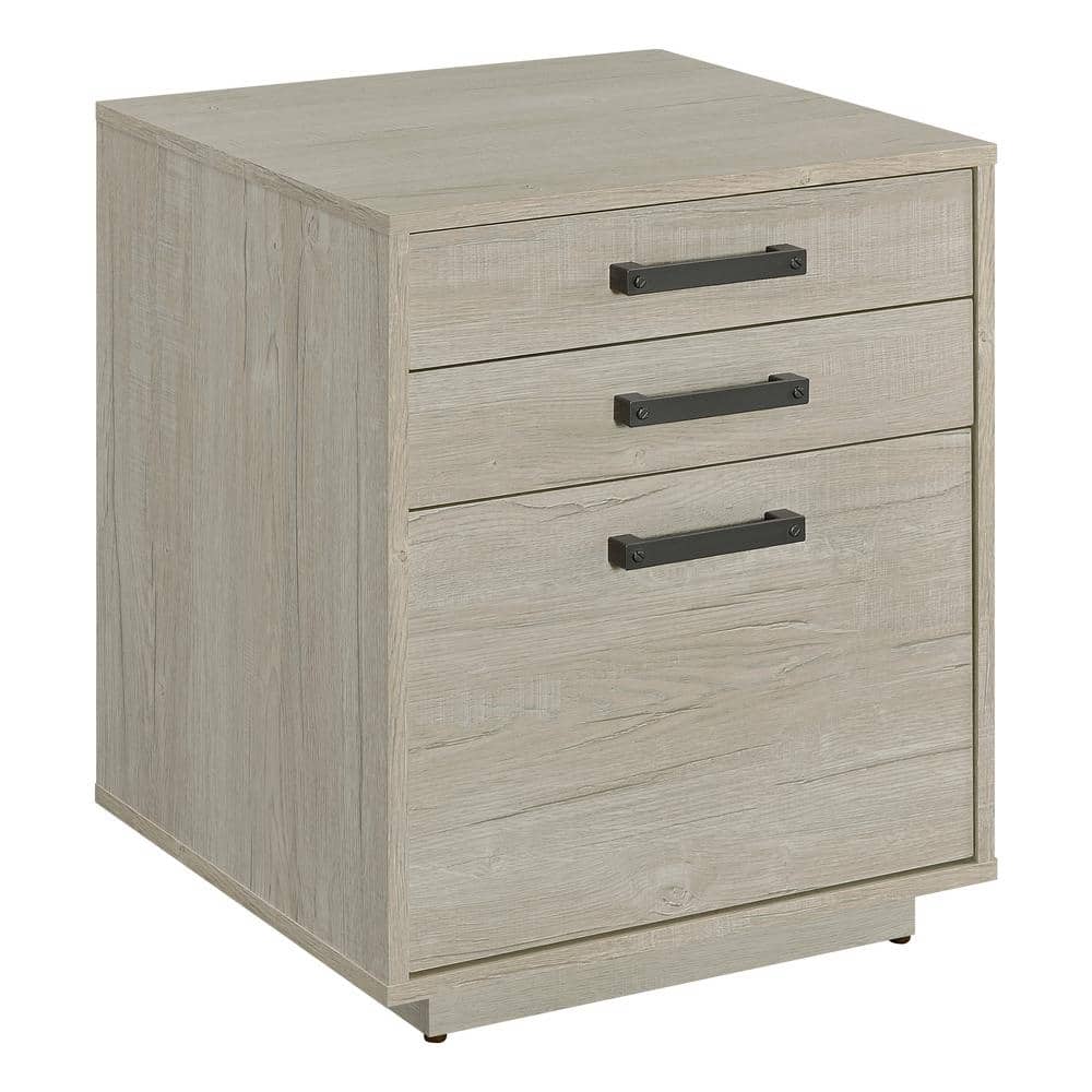 Coaster Home Furnishings Loomis 3-drawer Whitewashed Grey 25 in. H x 19.75 in. W x 19.75 in. D Wood Lateral File Cabinet -  805882
