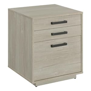 Loomis 3-drawer Whitewashed Grey 25 in. H x 19.75 in. W x 19.75 in. D Wood Lateral File Cabinet