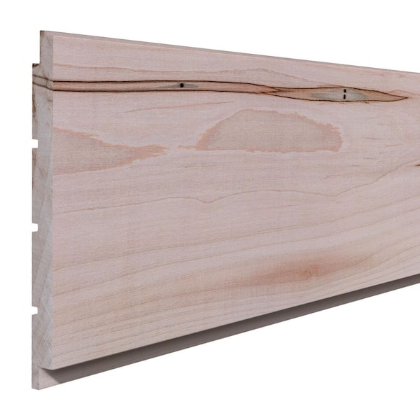 0.4375 in. T x 5 in. W x 7.66 ft. L Unfinished Ambrosia Maple Wood Shiplap