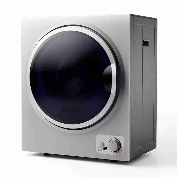 1.5 cu. ft. Vented Electric Laundry Tumble Electric Dryer Machine in Silver with Steel Tub