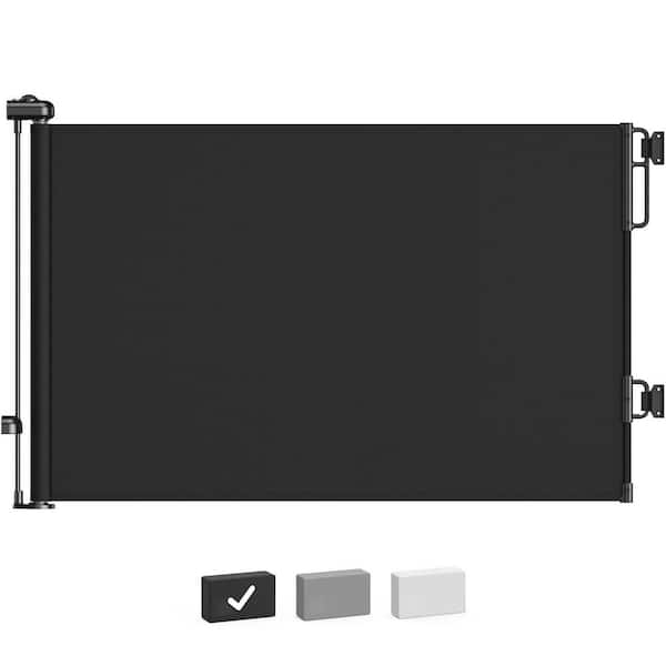 KIWDZFU Retractable Baby Gate for Stairs 55 Mesh Dog Gate 34 Pet Indoor/Outdoor Black Fence Panel Flat/ Spacket Picket Steel