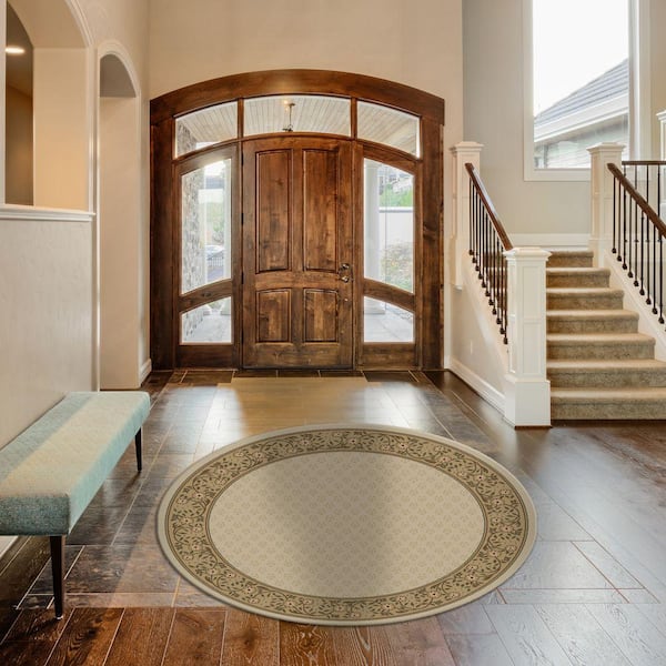 Jewel Harmony Ivory 5 ft. Round Area Rug