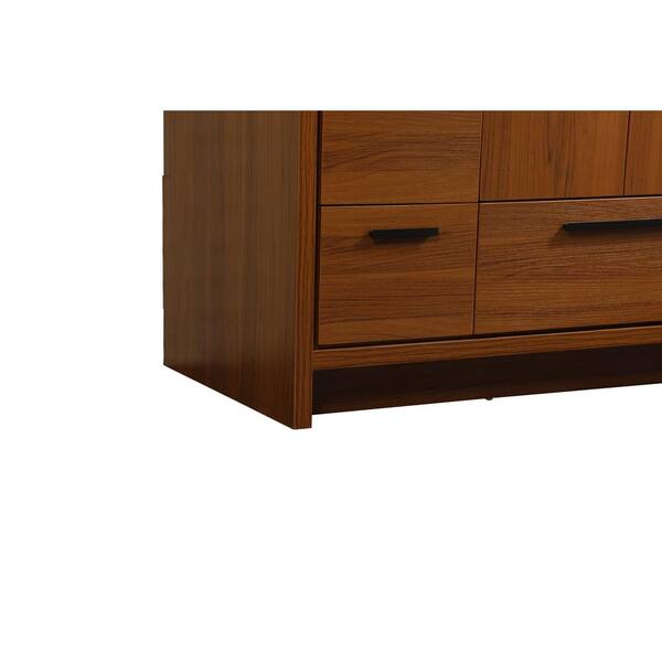 Simply Living 36 in. Single Bathroom Vanity in Teak with Simply Living 36 in. Single Bathroom Vanity in Teak with