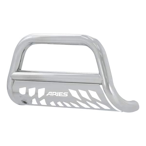 Aries 3-Inch Polished Stainless Steel Bull Bar, No-Drill, Select Toyota Tacoma