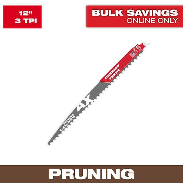 12 in. 3 TPI Pruning Carbide Teeth Wood Cutting SAWZALL Reciprocating Saw Blade (1-Pack)