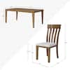 Table and chair dimensions diagram.