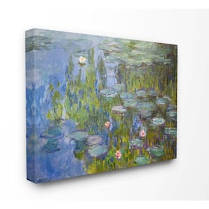 16 in. x 20 in. "Monet Impressionist Lilly Pad Pond Painting" by Claude Monet Canvas Wall Art