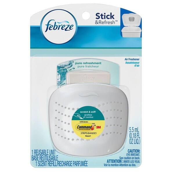 Febreze 0.18 oz. Stick and Refresh Pure Refreshment Air Freshener Starter Kit