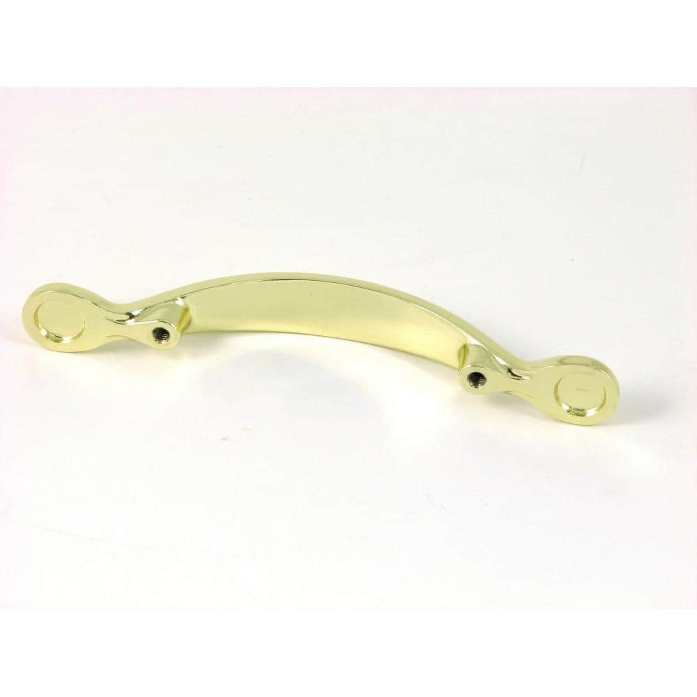Polished Brass 3" Modern Arch Cabinet Bar Pull