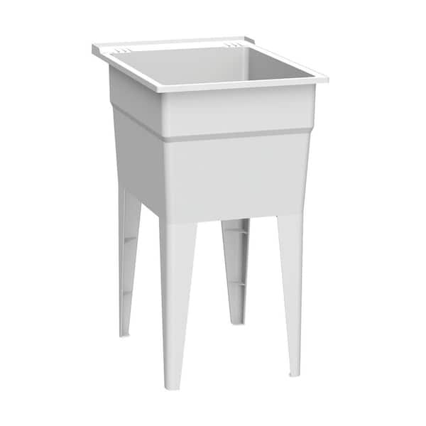 RUGGED TUB 18 in. x 24 in. Polypropylene White Laundry Sink