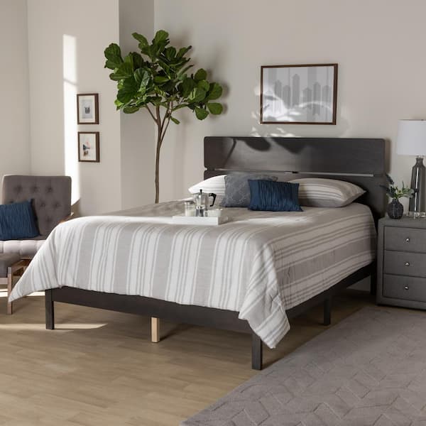 Baxton Studio Anthony Dark Greyish Oak Full Panel Bed 167 10726 HD