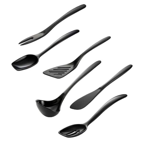 Hutzler Black Melamine Mini Utensils Set (Set of 6) 3517-6BK - The