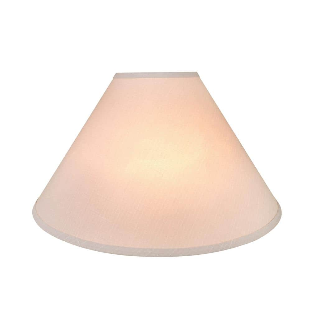 Light Grey Linen Empire Lamp Shade, 19" Bottom x 12" Height