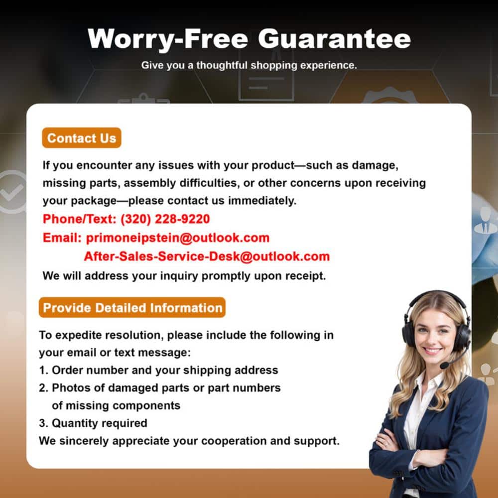 Warranty and contact information for product support.