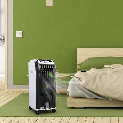 300 CFM 3-Speed Portable Evaporative Cooler Air Cooler Fan Anion Humidify with Remote Control for 250 sq. ft.