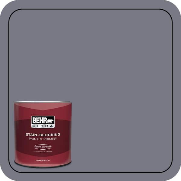 BEHR ULTRA 1 qt. #N540-5 Infamous Extra Durable Flat Interior Paint & Primer