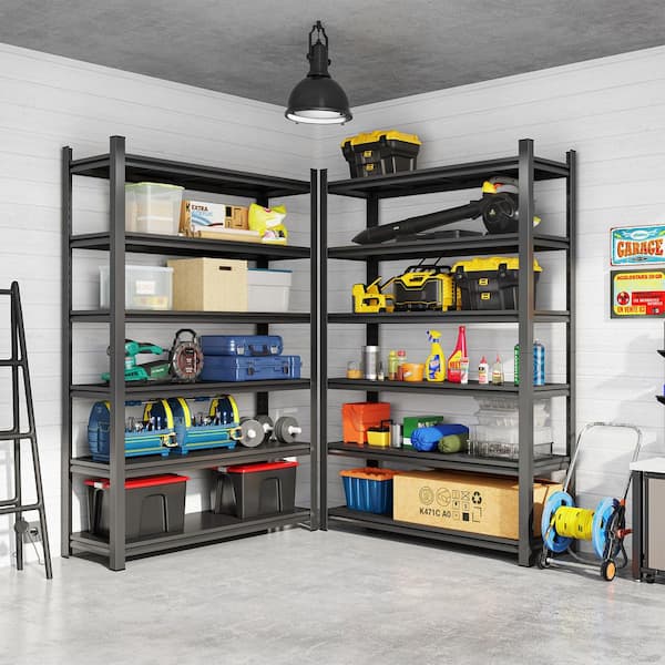 45.27 in.W x 77.44 in.H Shed Shelving 6-Story Metal Shelves