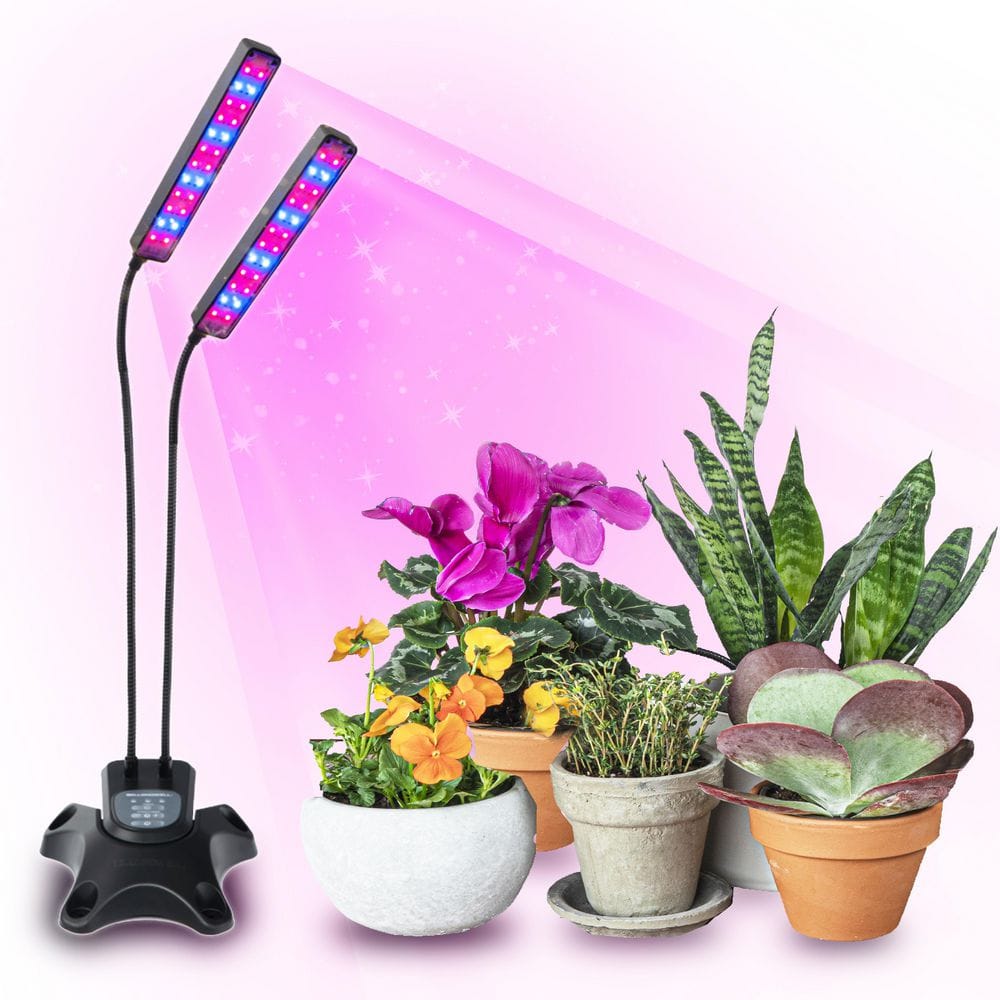 Bell + Howell 24" Black LED Indoor Grow Light with Adjustable Timer