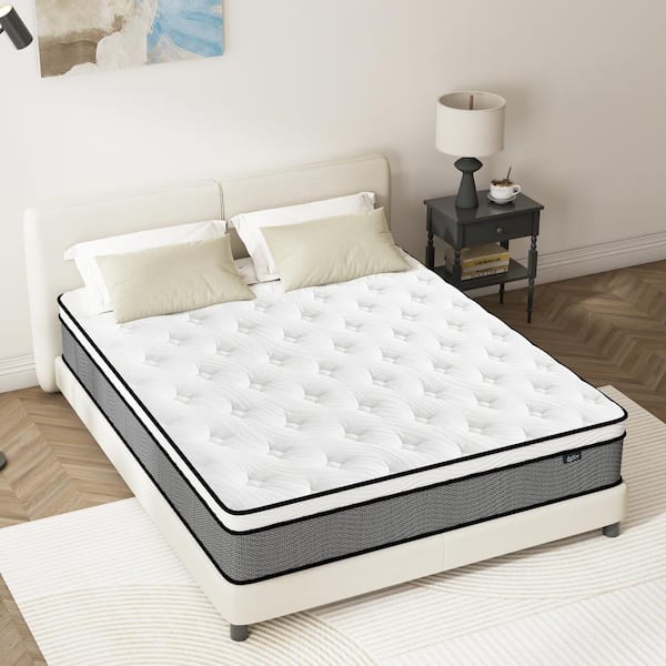 ベッドフレーム New Bed matress double size BedNew Hybrid Mattress, Full, Medium, Pocket Spring 12 in. Pillow