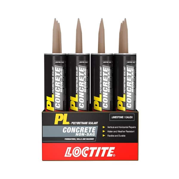 Loctite - PL Concrete Crack and Masonry 10 oz. Polyurethane Sealant Limestone Cartridge (12 pack)