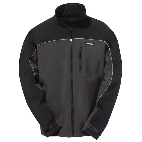 Caterpillar Soft Shell Men's 2X-Large Graphite/Black Polyester/Spandex Water Resistant Jacket