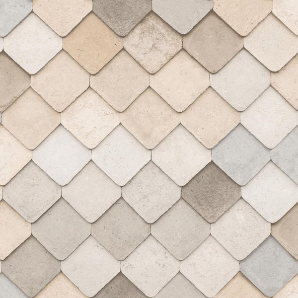 Vintage Tiles Beige Wallpaper