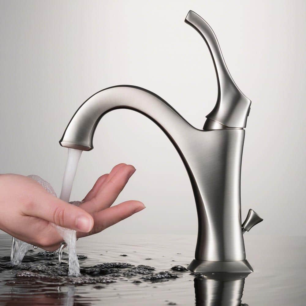 Arlo Spot-Free Brushed Nickel Single Handle Bathroom Faucet Set