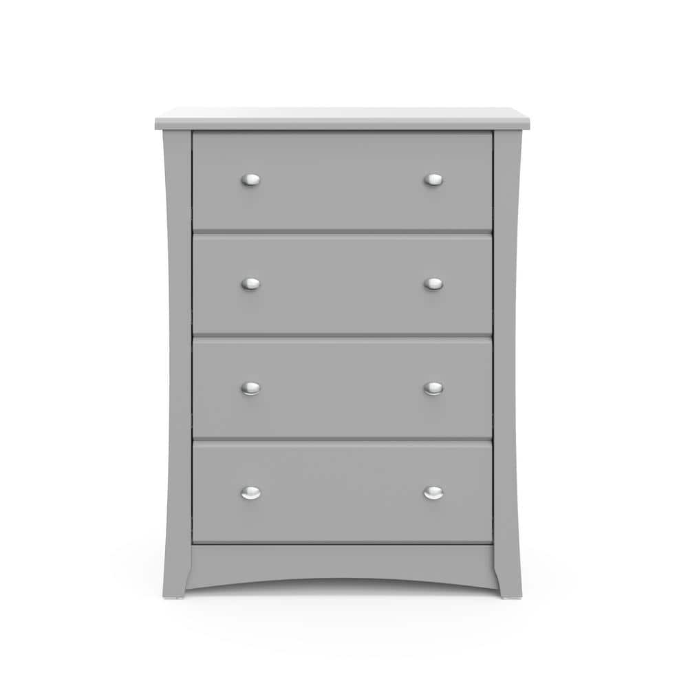Pebble Gray Vertical 4-Drawer Nursery Dresser