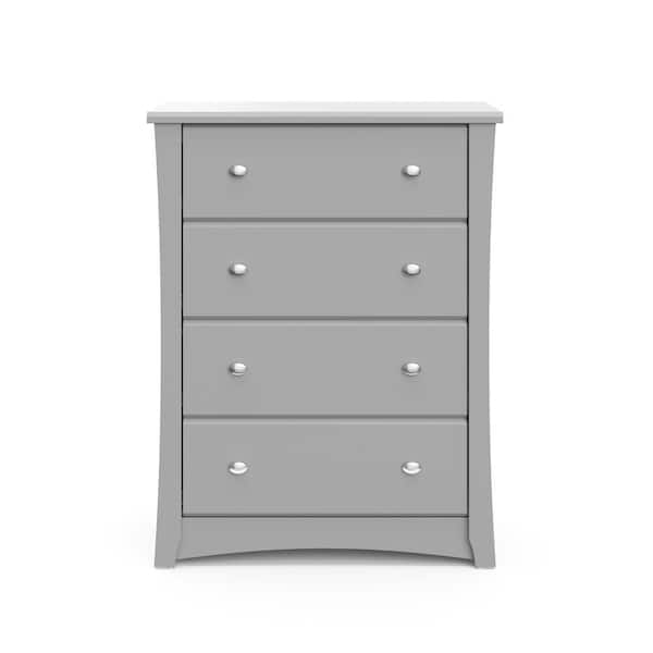 Storkcraft 4-Drawer Crescent Pebble Gray Dresser 03664-30F - The 