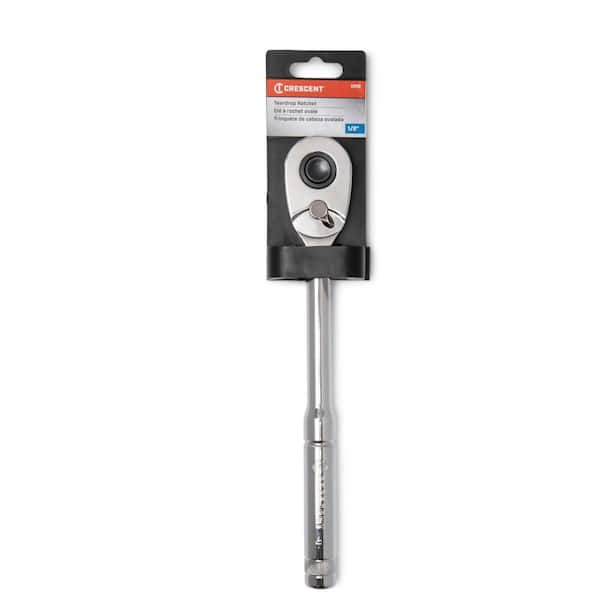 Crescent Ratsche 1/4 Zoll Antrieb – 60 Zähne, Schnellspanner, Tropfenförmig, Chromiert