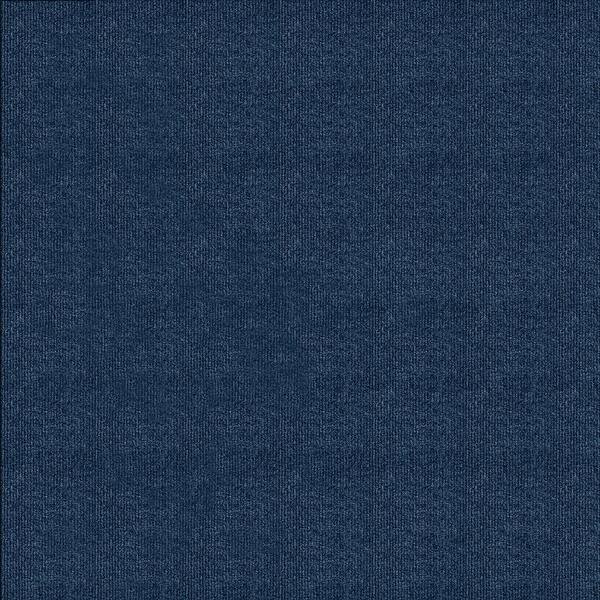 TrafficMaster Blue Ribbed Texture 18 in. x 18 in. Carpet Tile (16 Tiles/Case)