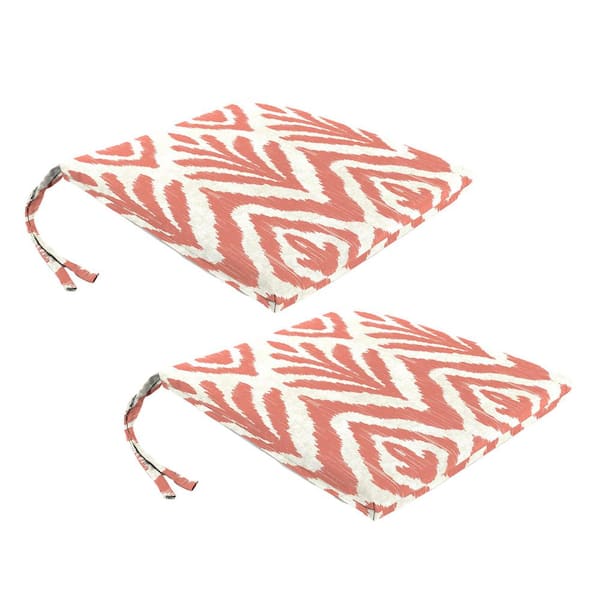 Jordan Manufacturing 16 in. W x 16 in. D x 2 in. T Square Outdoor Seat Cushion in Tinker Suntan (2-Pack)