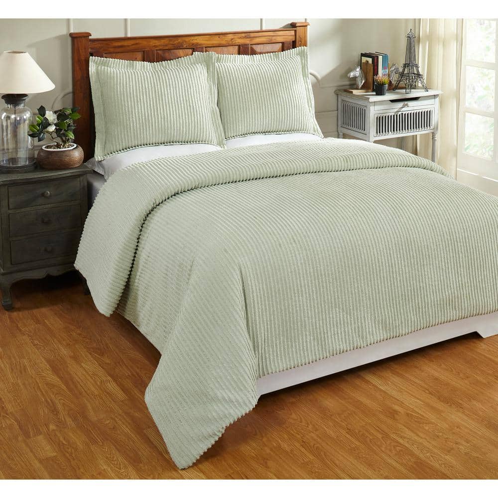 Better Trends Julian Comforter 3Piece Sage King 100 Cotton Tufted