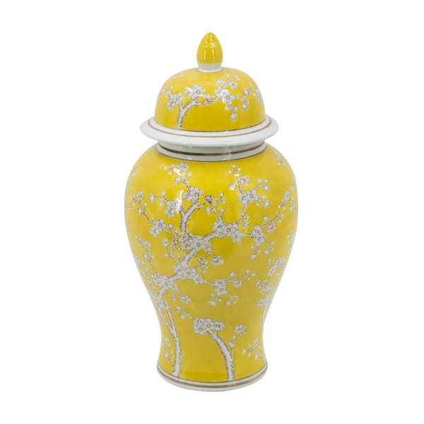 Yellow/White Finish Jar