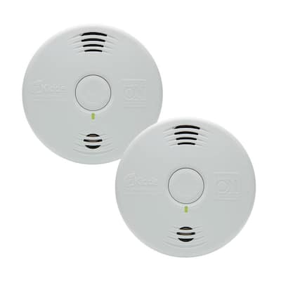 10-Year Worry Free Smoke & Carbon Monoxide Detector, Lithium Battery Powered with Voice Alarm, 2-Pack