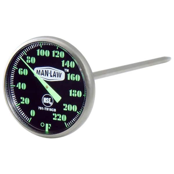 MAN LAW BBQ Series Instant Read Thermometer with Glow in Dark Dial