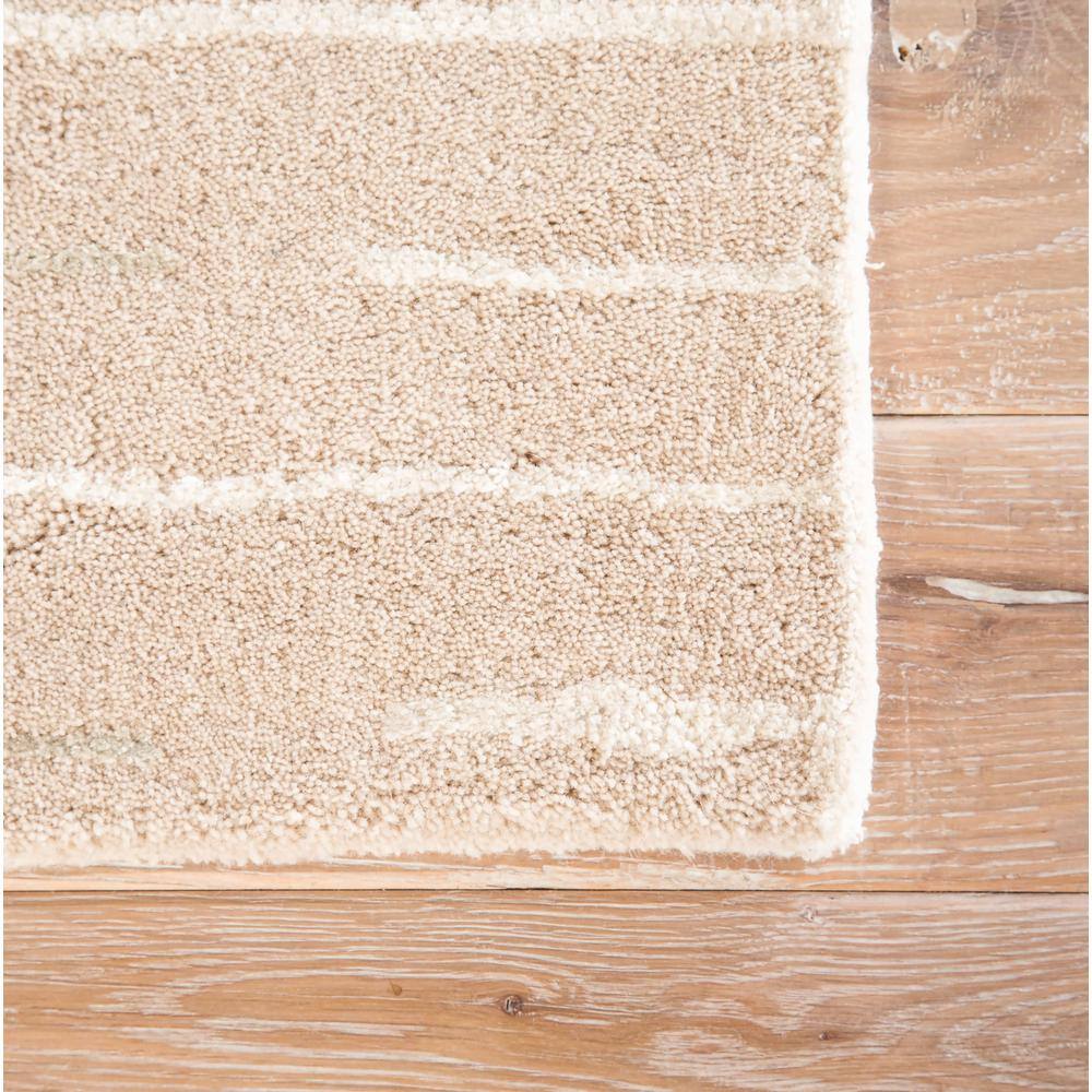 Lorane Hand-Tufted Beige/White 2 ft. x 3 ft. Stripes Area Rug