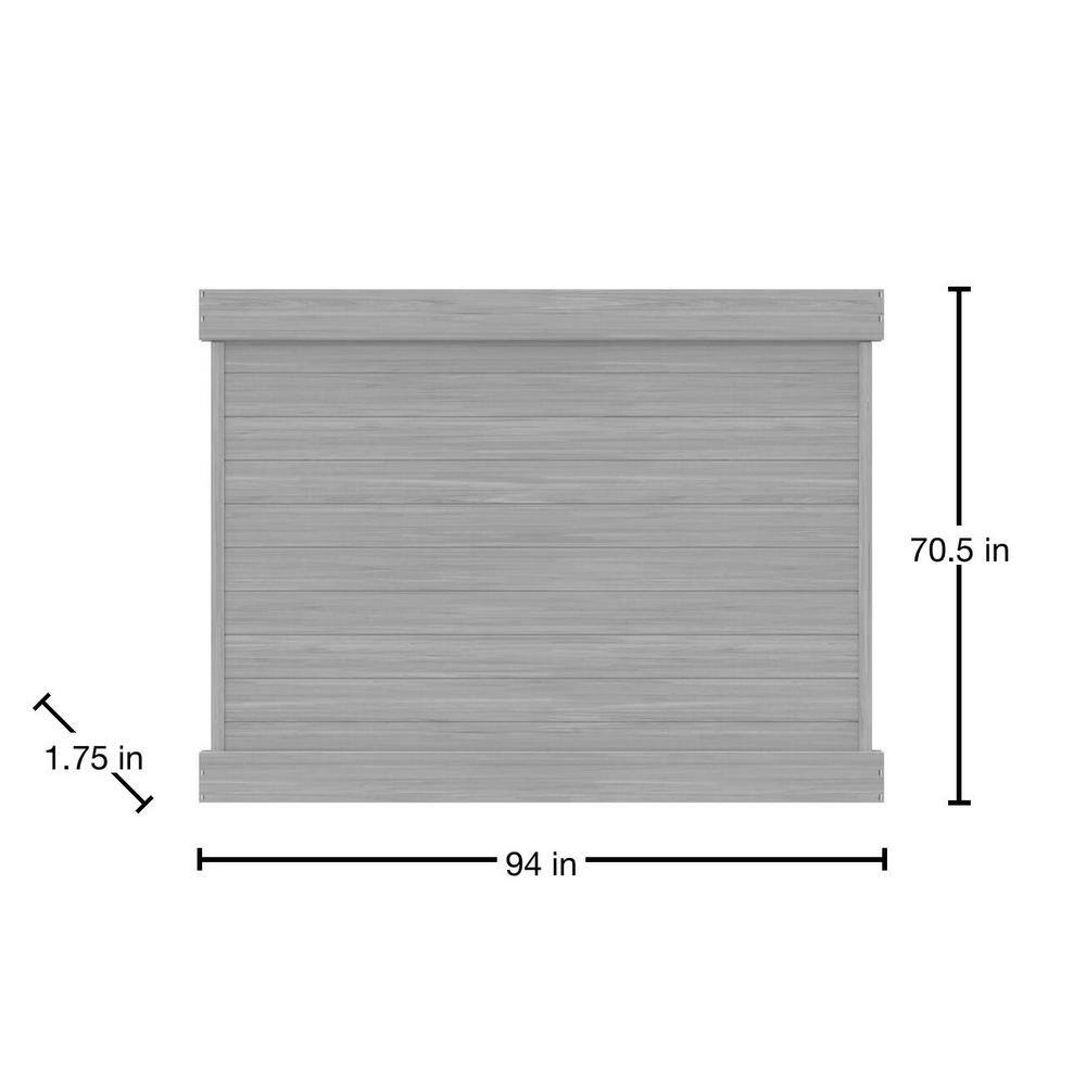 Driftwood Gray Vinyl Privacy Fence Panel Kit, 6 ft. x 8 ft.