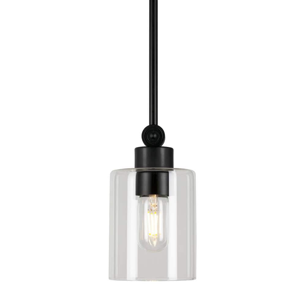 Jayden Black Steel and Glass Mini Pendant Light