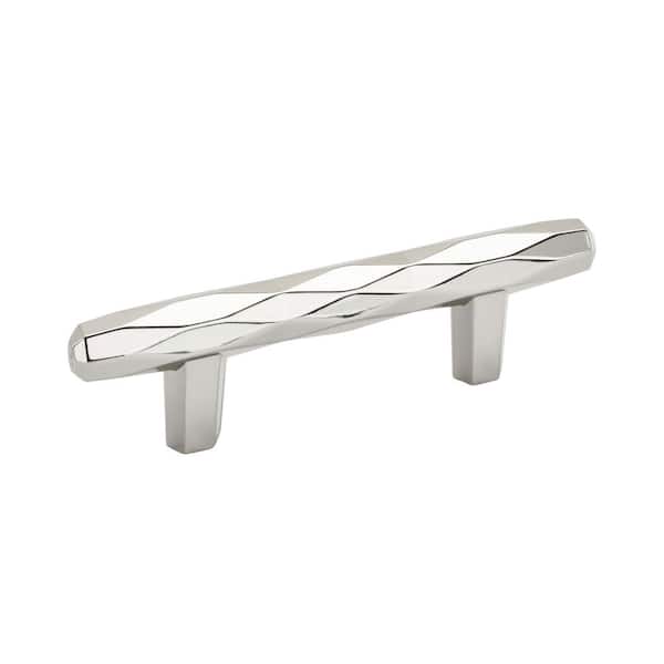 Amerock St. Vincent 3 in. (76mm) Modern Polished Nickel Bar Cabinet Pull