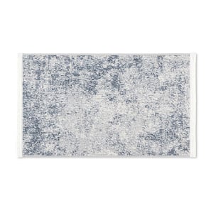 Everyday Rein Abstract Cloud Blue Grey 2 ft. x 3 ft. Machine Washable Area Rug