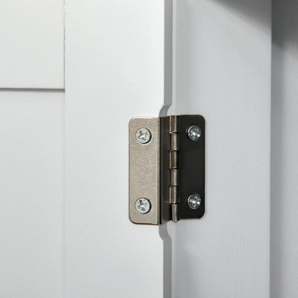 White MDF Freestanding Bathroom Cabinet with Adjustable Shelving