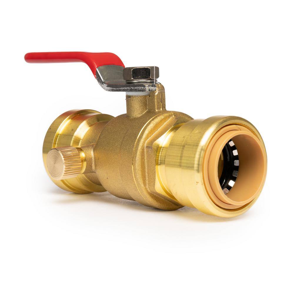10-Pack 3/4" SharkBite Style Push-Fit Brass Ball Valves – Lead-Free, PF-XBV4-LF