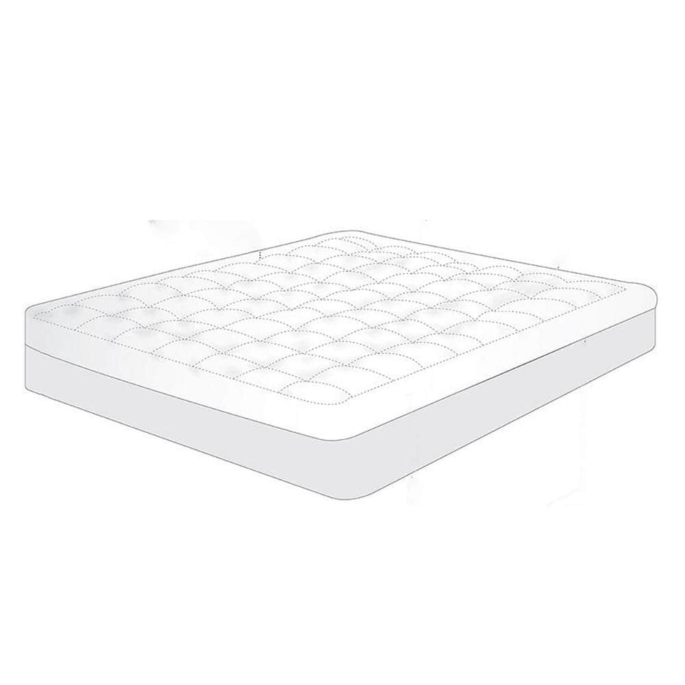 Comfort 18 in. Queen Polyester Down Waterproof Alternative Mattress Pad for
